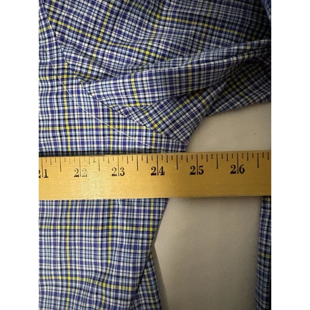 Polo Ralph Lauren Oxford Shirt Men's Size 16.5 Plaid 32/33 Long Sleeve Button Up